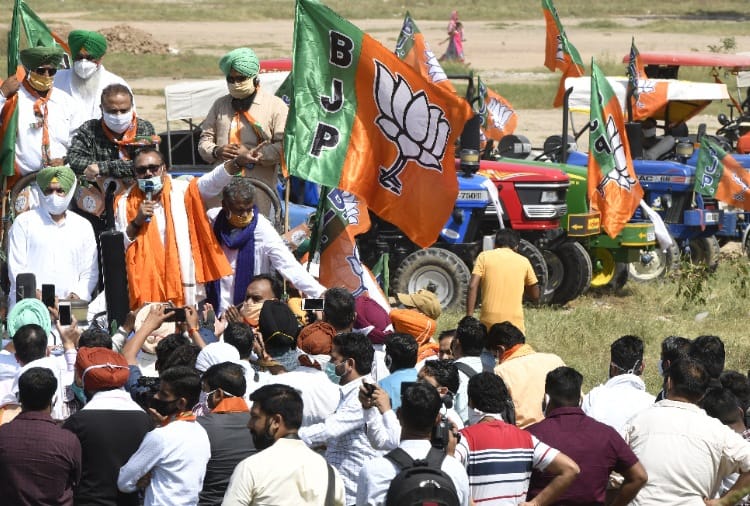 BJP Chandigarh Tractor Rally in Favour of Agriculture Act