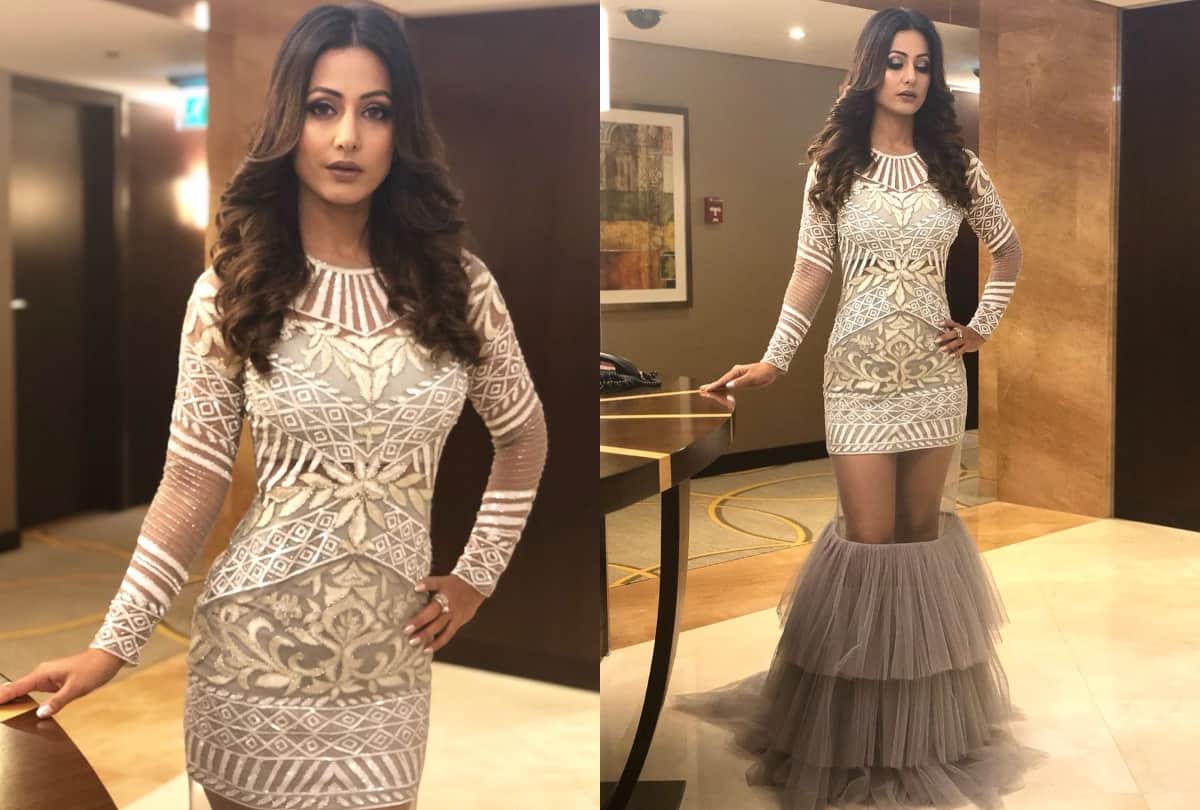 hina khan birthday trolled for white fishtail gown fans said table lamp