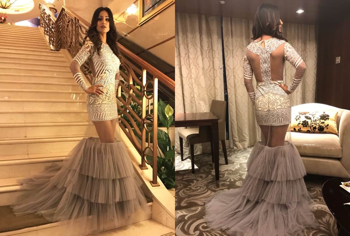 hina khan birthday trolled for white fishtail gown fans said table lamp