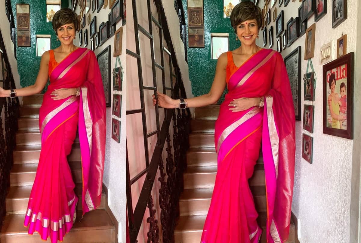 mandira bedi got trolled for wearing saree with shorts and bikini