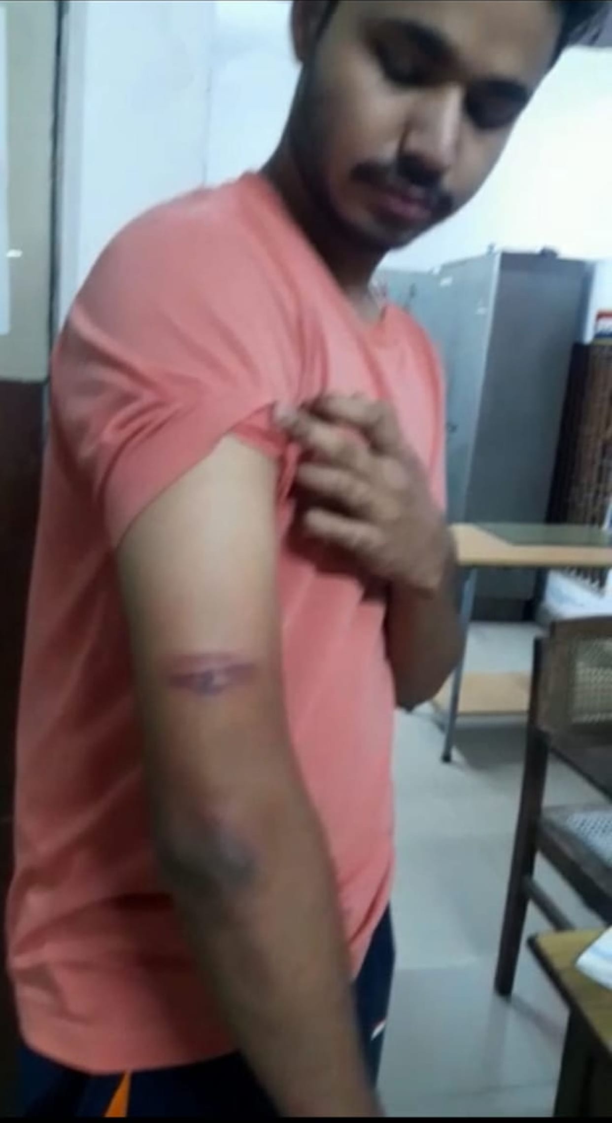 student beaten by policemen on railway station moradabad