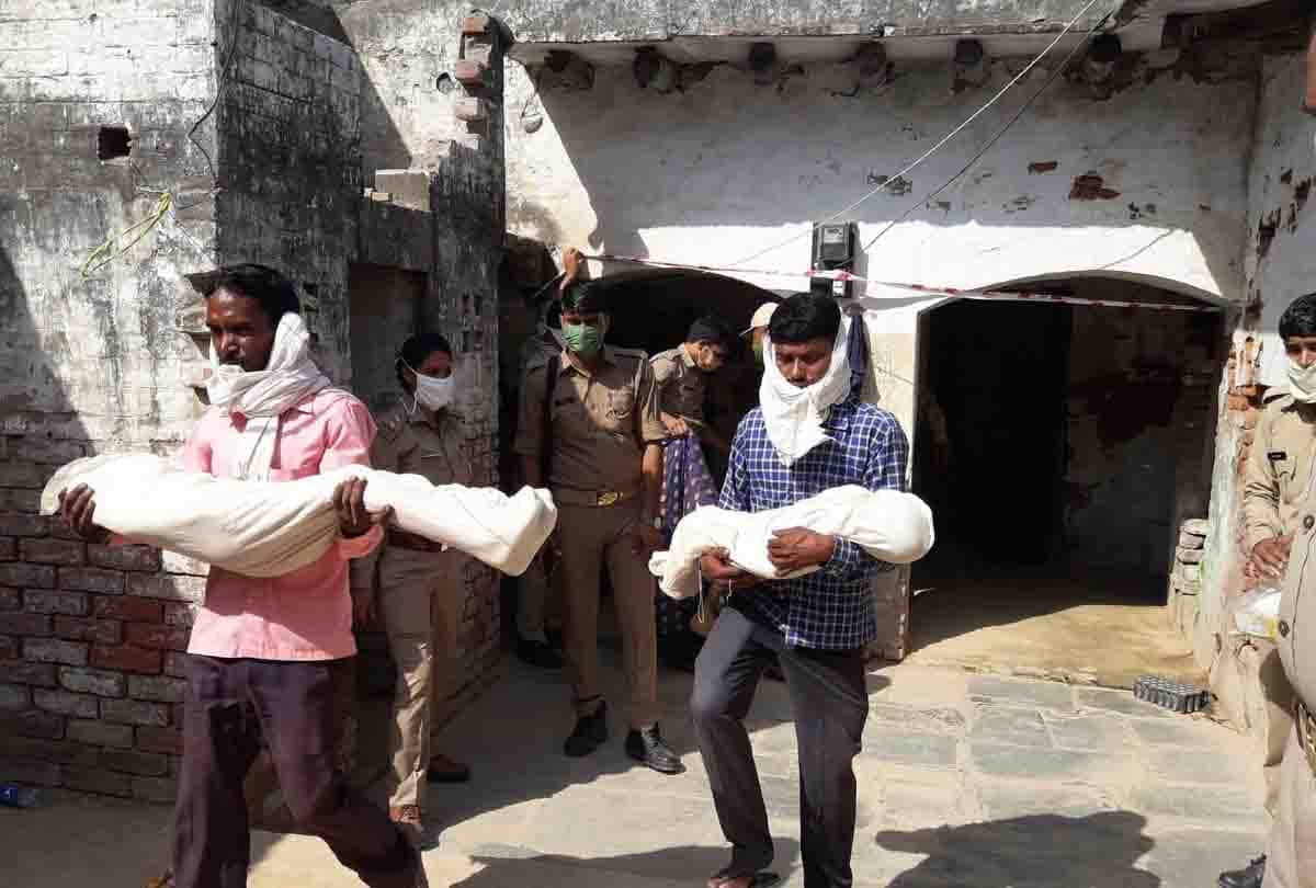 Dead body of mother and three girls found hanging in auraiya up