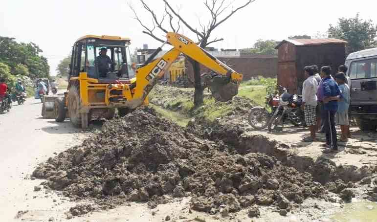 Villagers made a drain by making donations