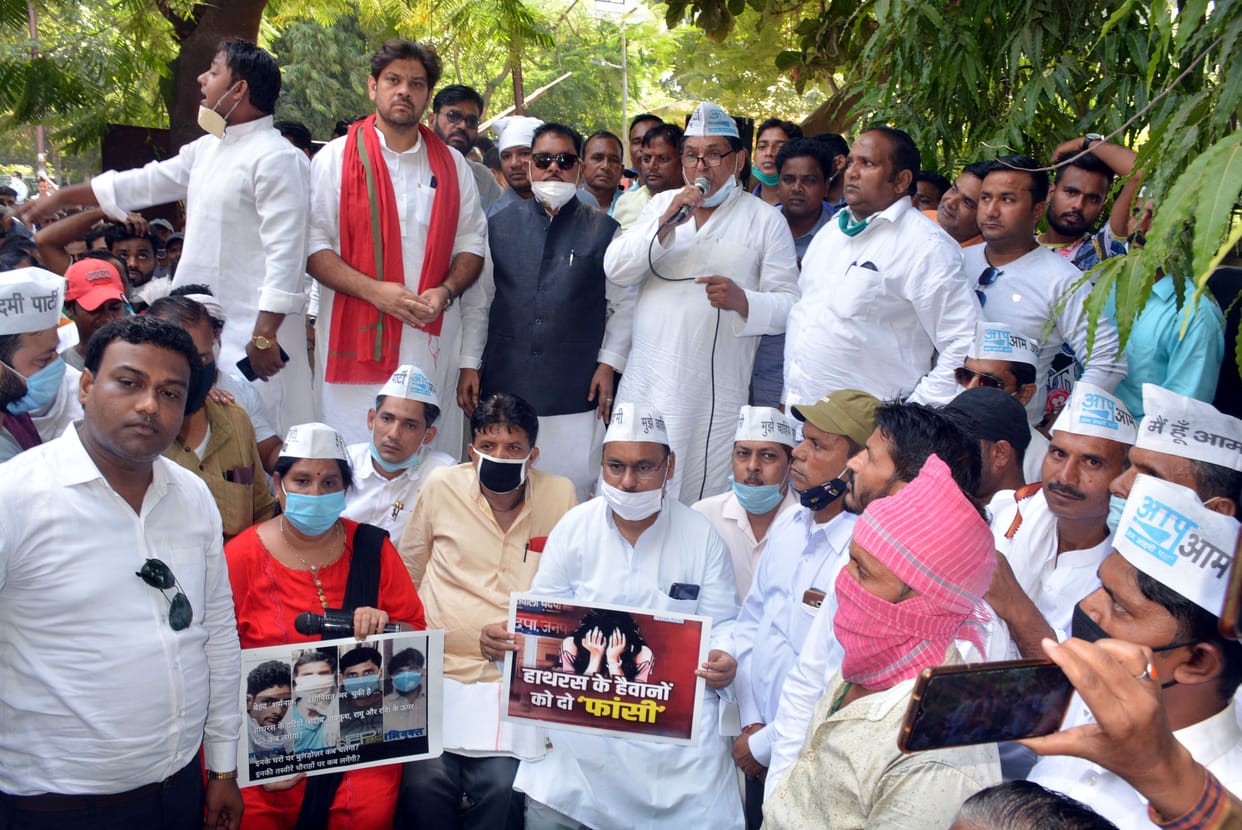 sp leader protesting for justice
