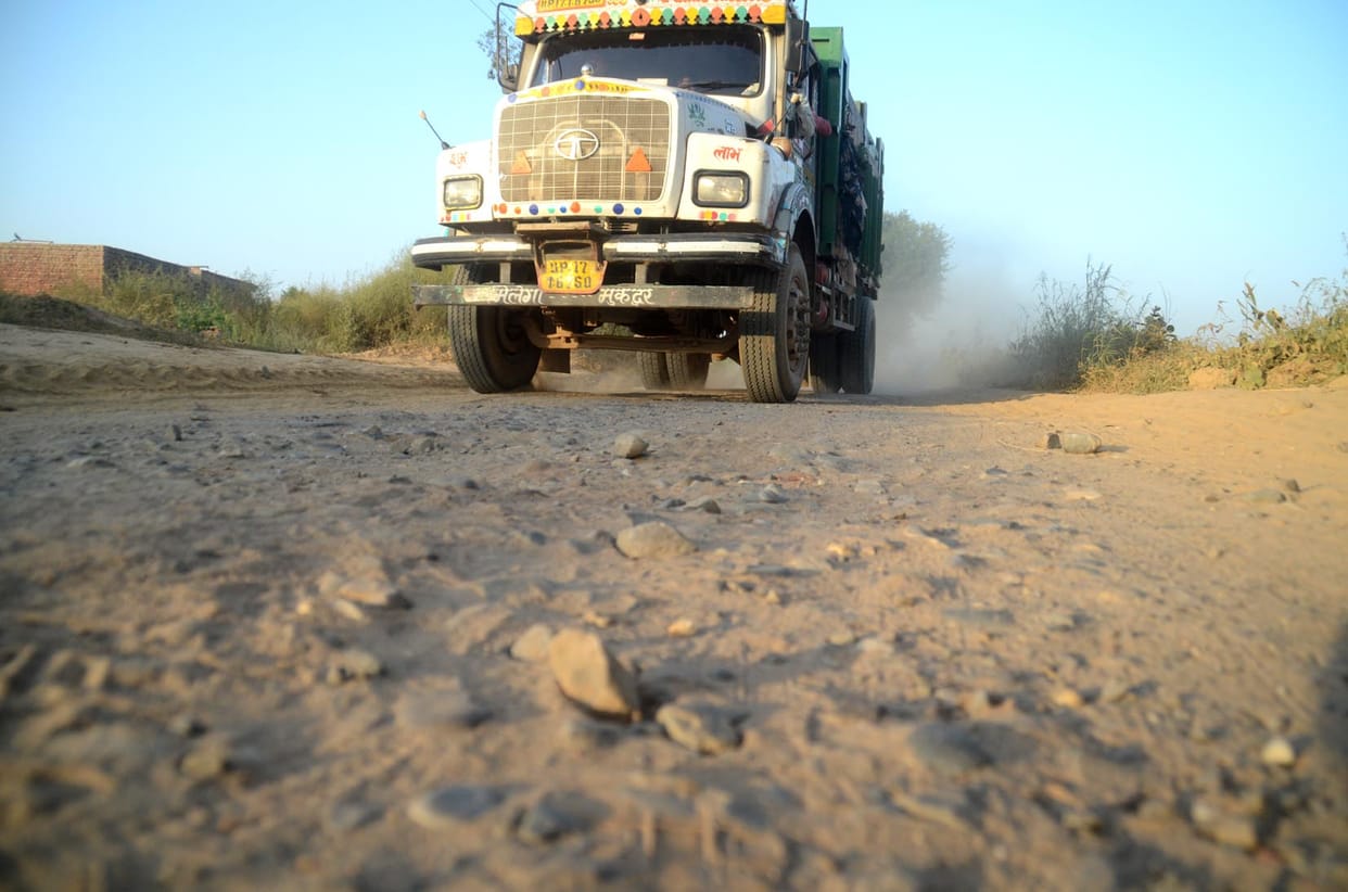 Naurojpur Gurjar Road turned into pits