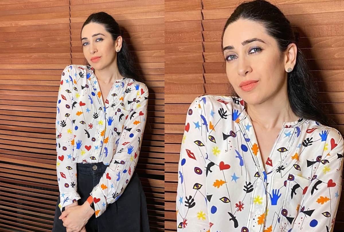 karisma kapoor wears shirt from kareena kapoor closet of airport look
