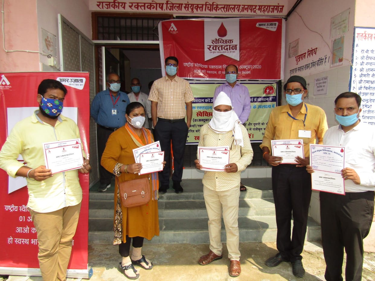 7 people donated blood