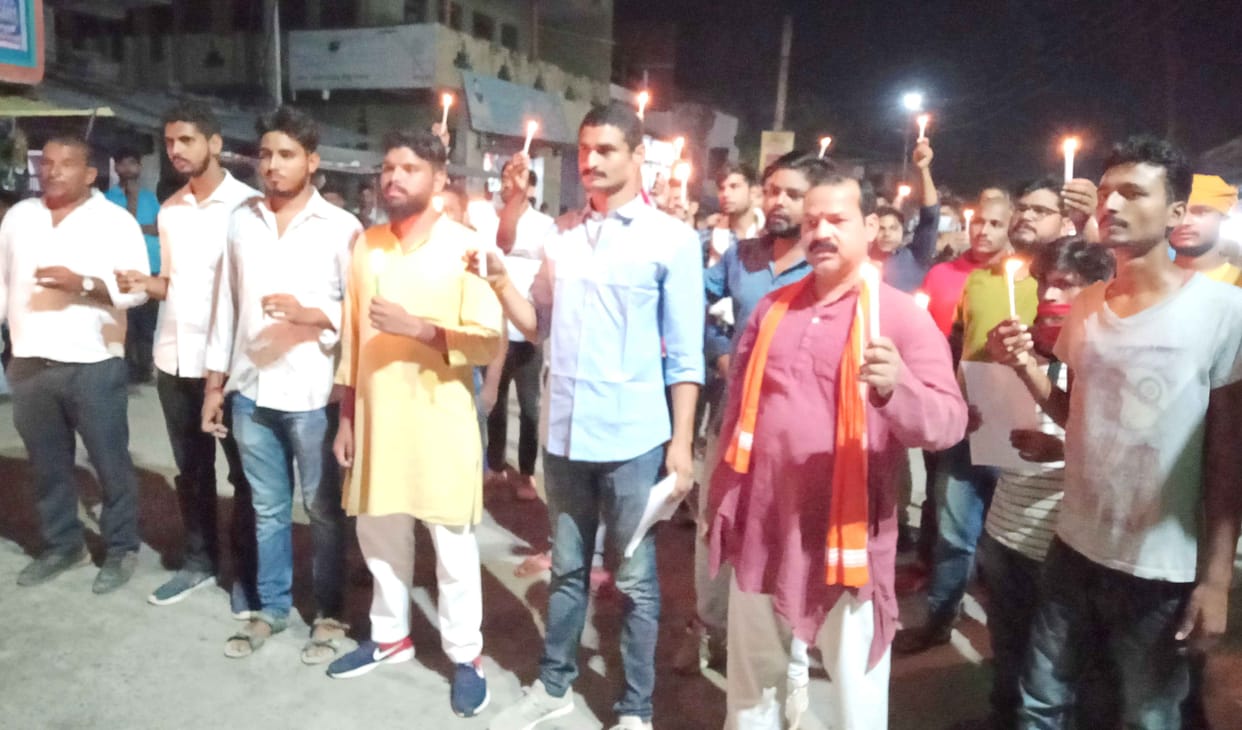 Congressmen sitting on strike against murder, rape, candle march removed