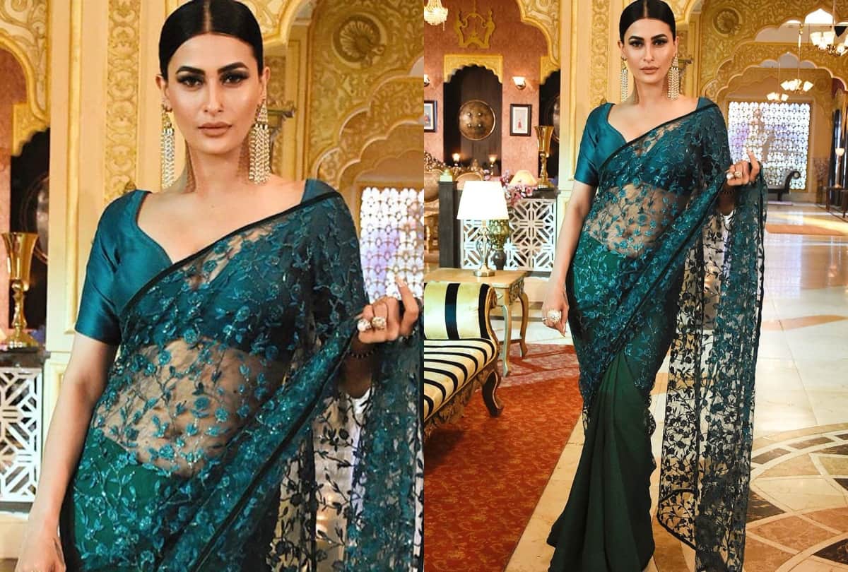 bigg boss 14 contestants pavitra punia glamorous sizzling hot look in saree