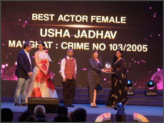 Usha Jadhav Best Actor Female award at Indo German Film week for Mai Ghat Crime No 103 2005
