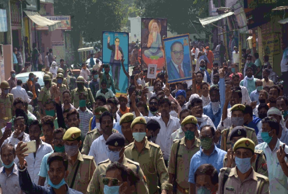 Highway blocked in protest of Hathras incident