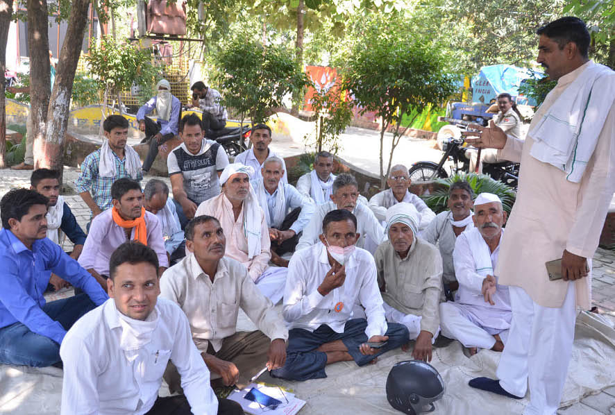 Farmers union demonstrations in tehsil