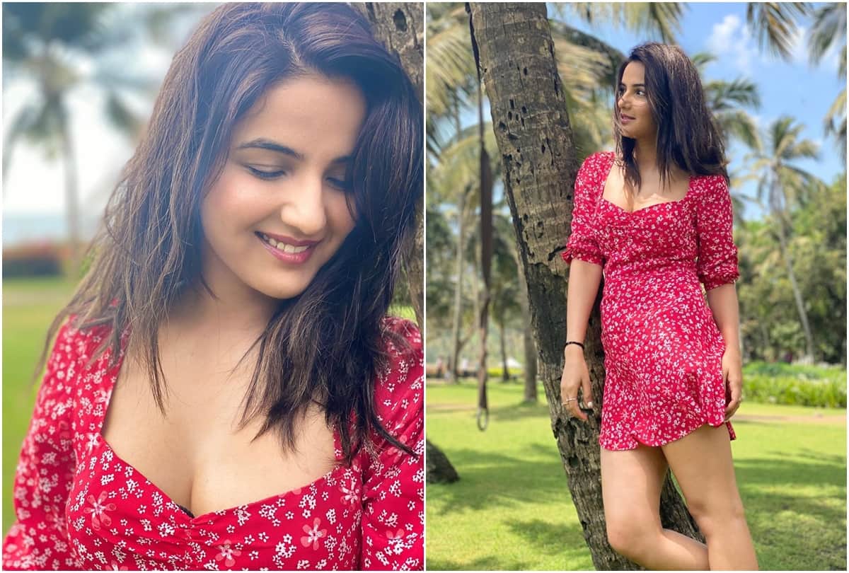 latest denim look of jasmin bhasin in hindi