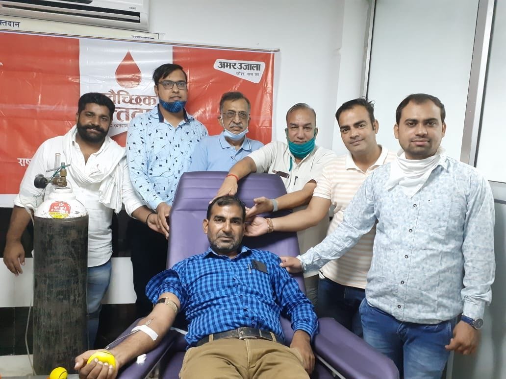 40 people donated blood in the camp