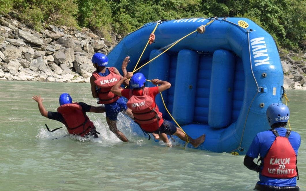 River rafting by students