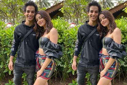 Ananya pandey spotted at rumoured boyfriend Ishaan Khatter's big brother Shahid Kapoor's birthday