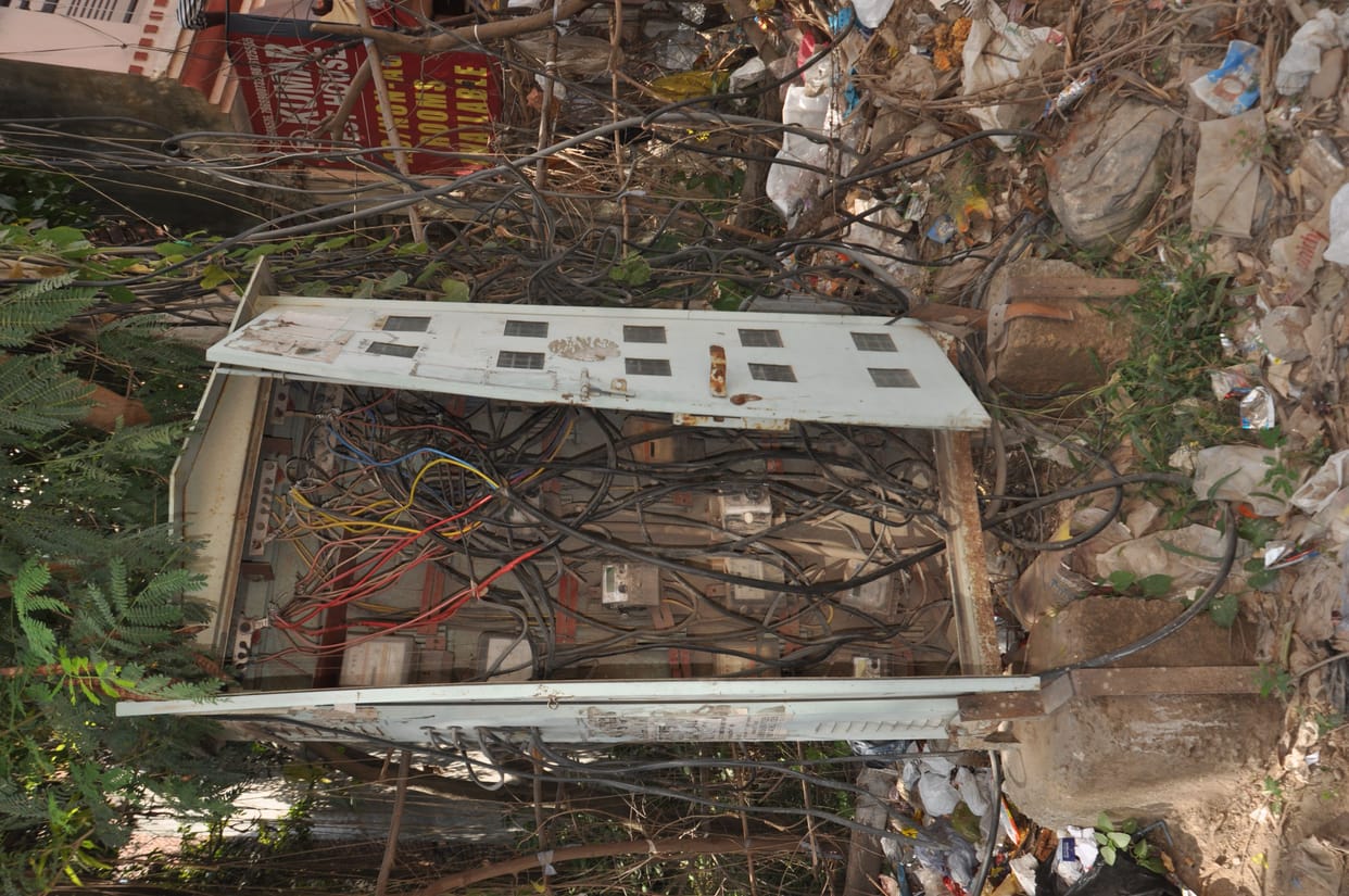 Danger of current due to hanging wires in Saini Vihar Phase-2
