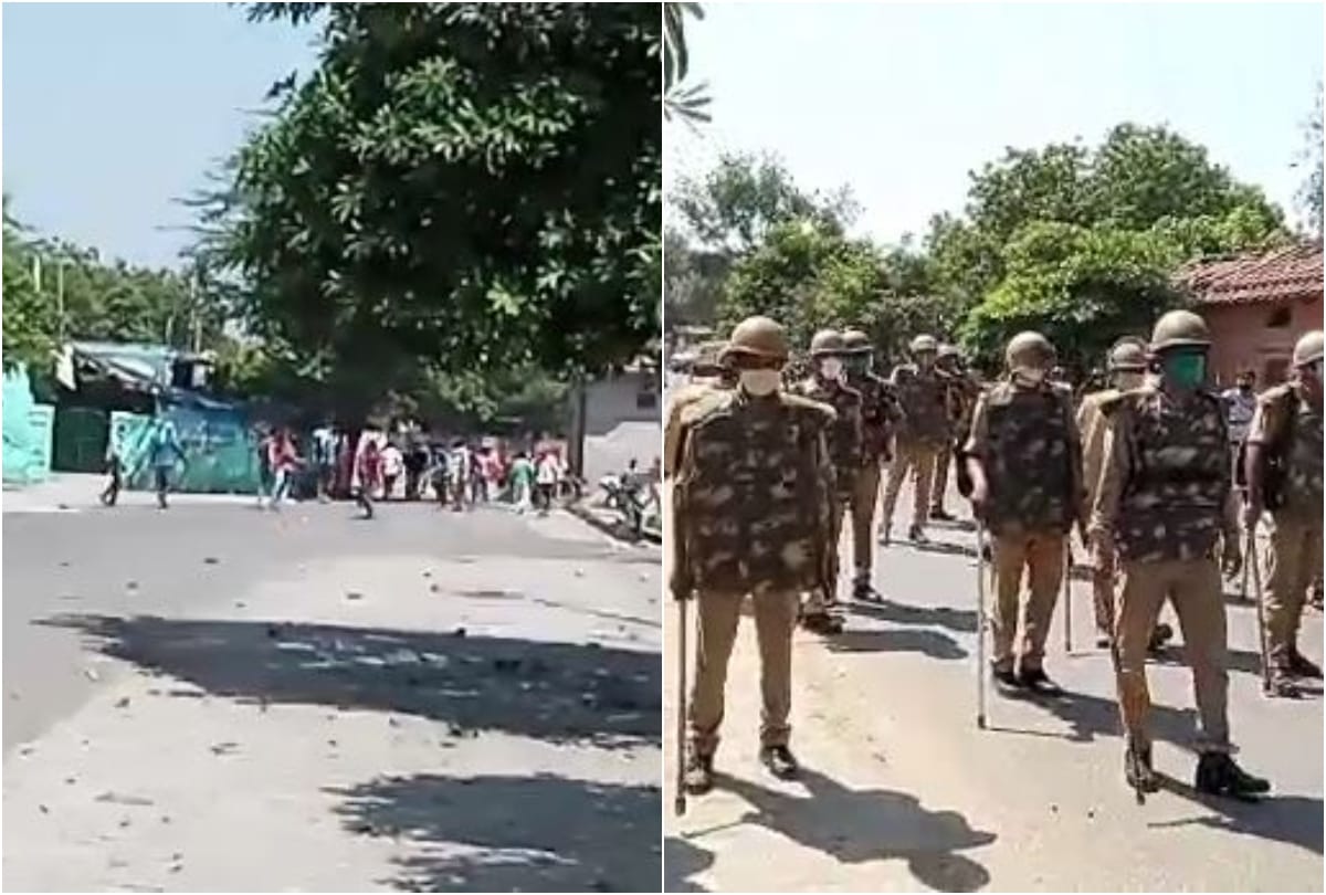 Hathras Case News: youths mobs pelted stones in agra
