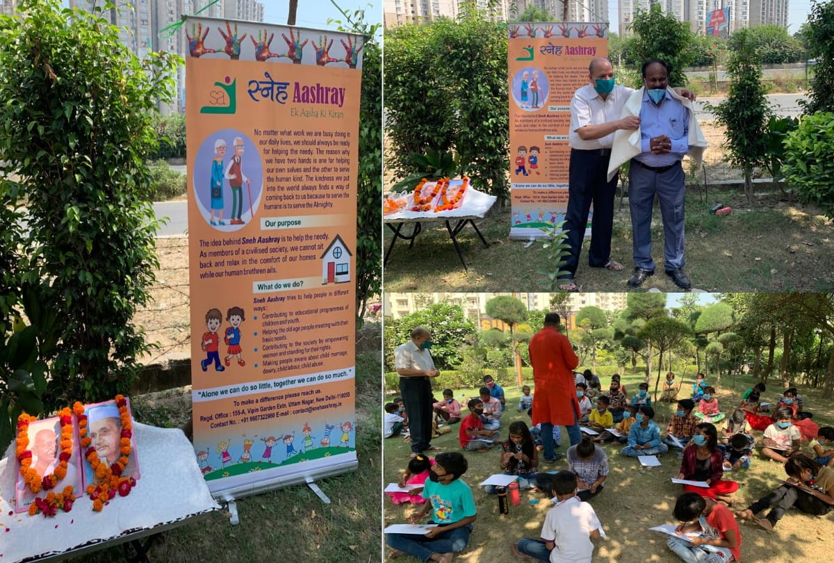 gandhi jayanti celebrated in arihant arden society greater noida west