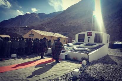 Memorial for Galwan Gallants: Names of 20 Galwan martyr inscribed on eastern Ladakh war memorial