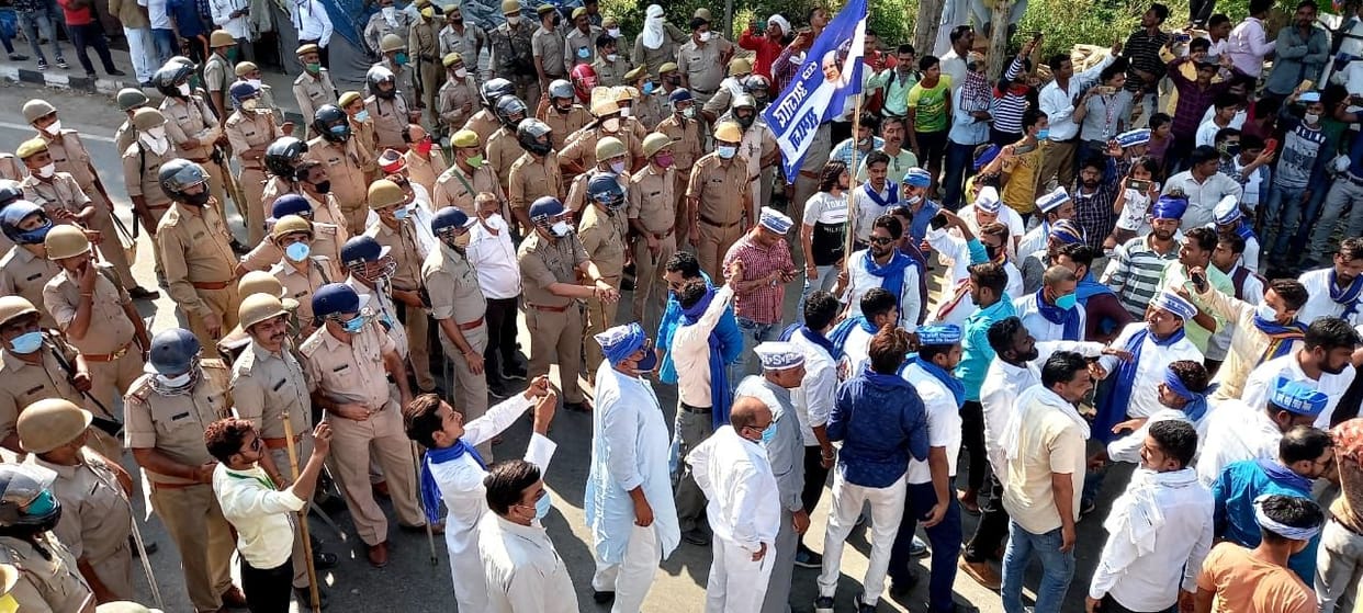 after three hours BHiM Army chief  allowed to go to  chandpa