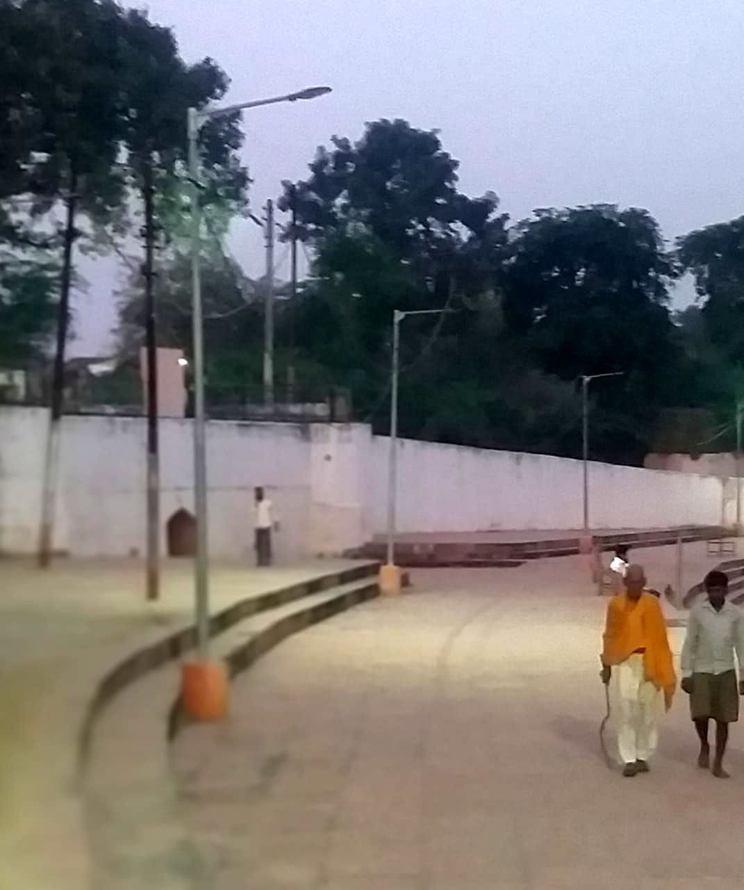 Newly built ghat to street lights closed in chitrakoot