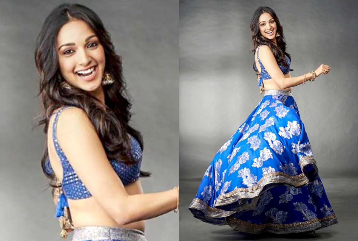 kiara advani peach silk palazzo pants with white top and silver tote bag in hottest trend