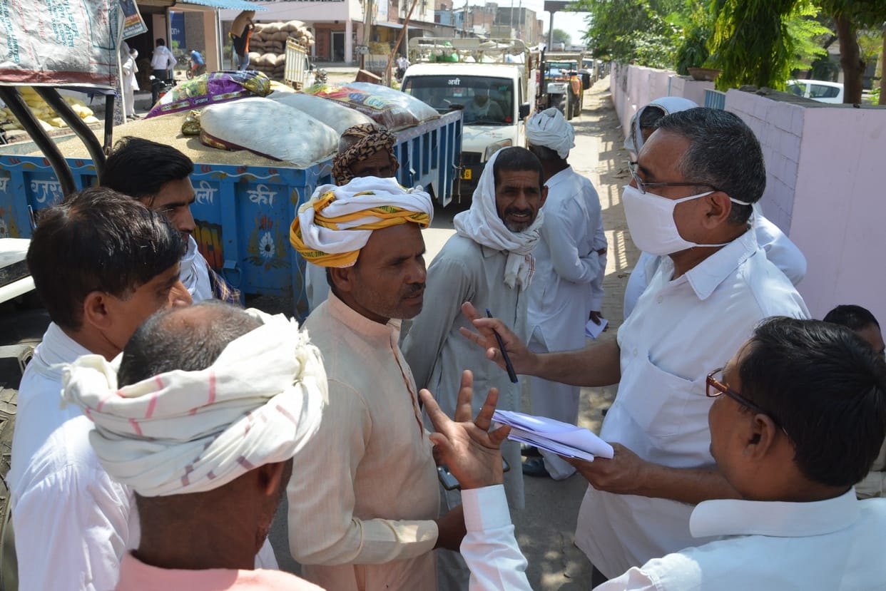 bajra kharid, mandi, tractor trali, farmers