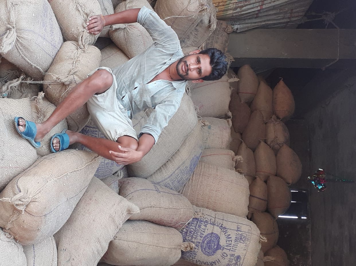 rate of rice is not more, farmers worred, they stored rice in his houses