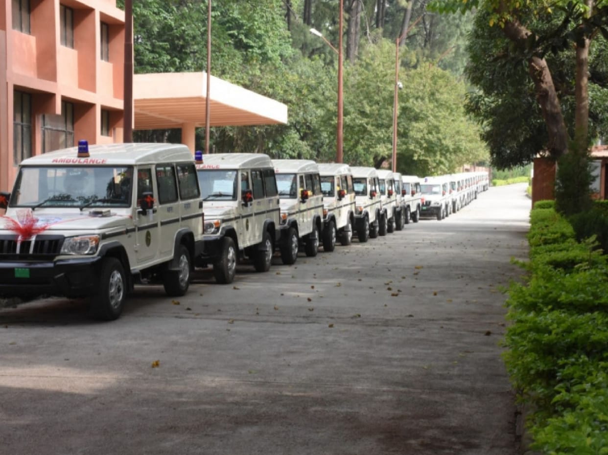 India gave 41 ambulances and six buses to Nepal