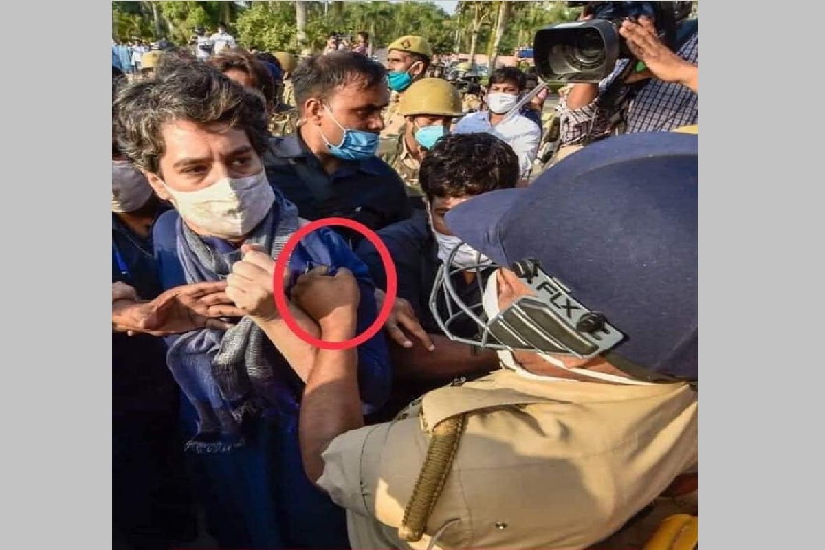 Sanjay Raut on male cop grabbing Priyanka Gandhi kurta, says Is there no woman police in Yogi ji rule