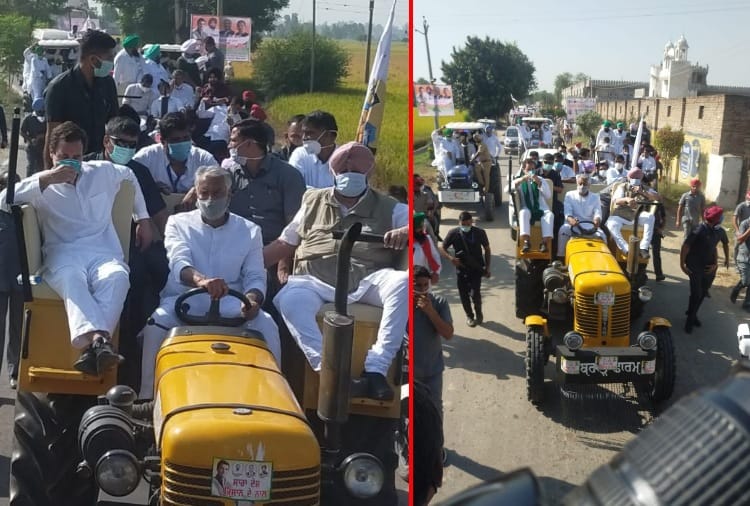 Rahul Gandhi Kheti Bachao Yatra start from Moga of Punjab