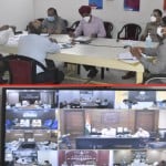 एनआईसी बिल्डिंग में उपस्थित कमिश्नर व अन्य।