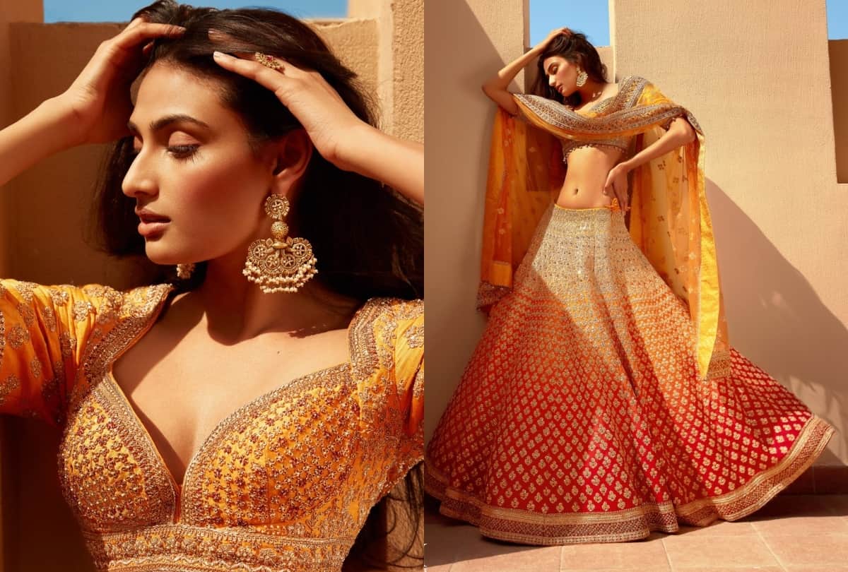 cricketer k l rahul girlfriend athiya shetty pose in bridal look for photoshoot
