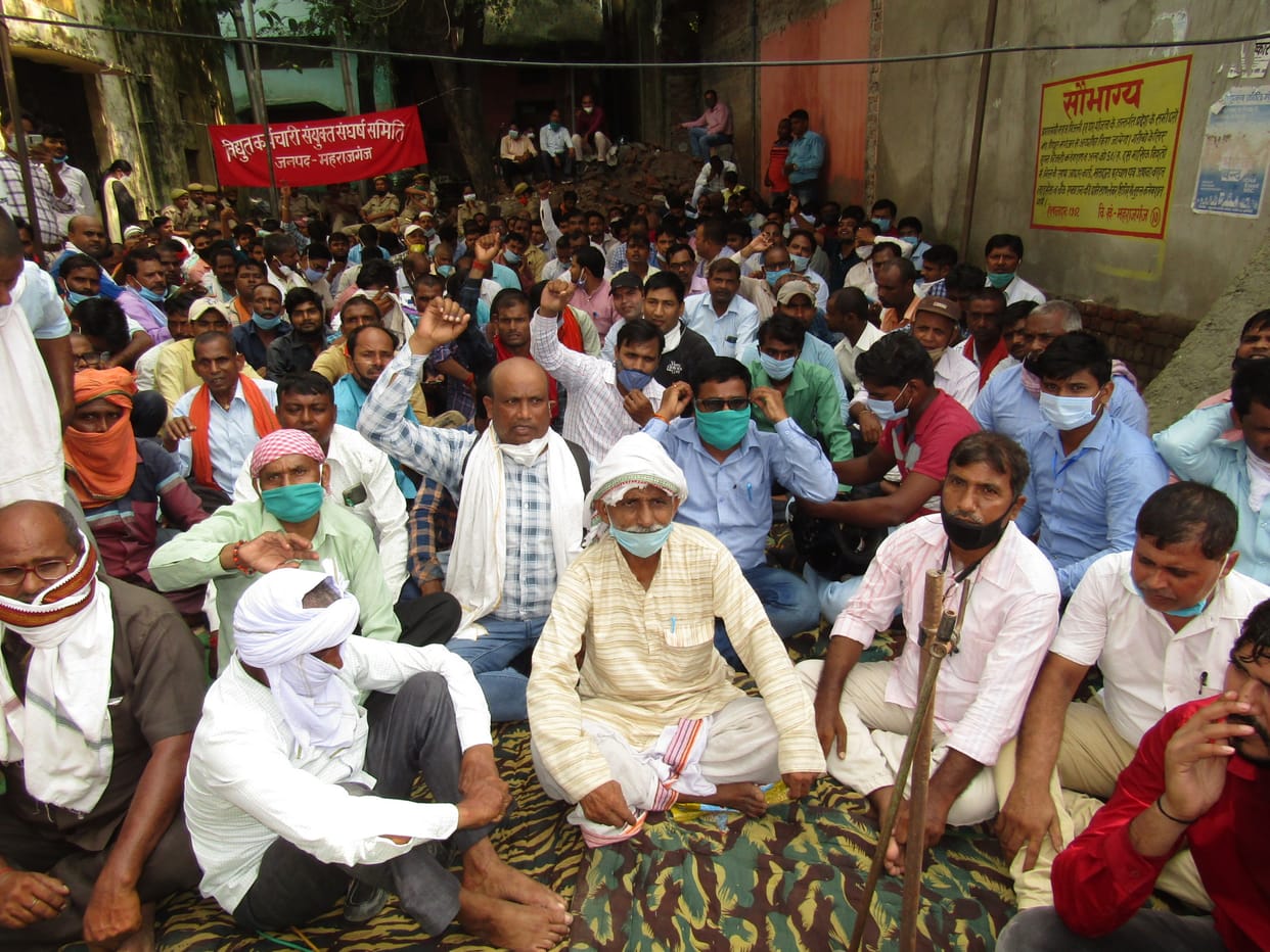 electricity workers on strike, supply system crumbles