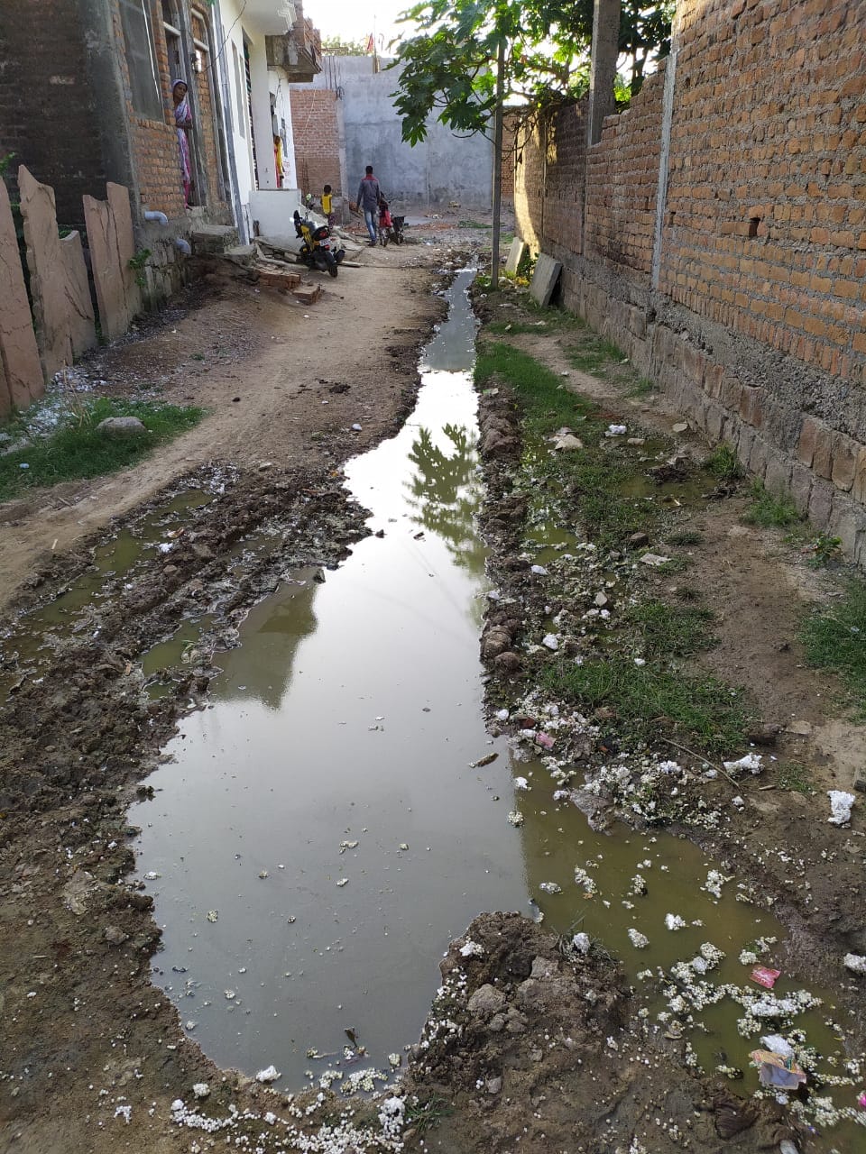 drain choked broken roads