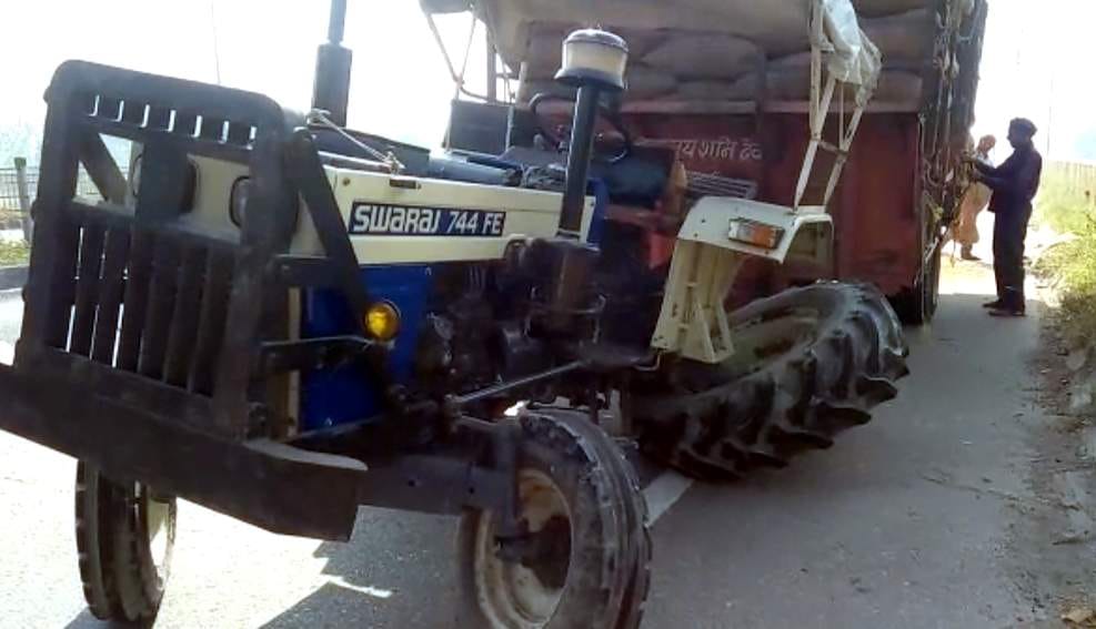 Bus entered in tractor-trolley on highway, child killed