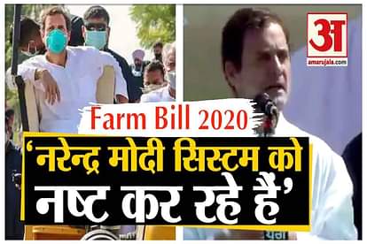 farm bill 2020: rahul gandhi on pm modi over farm bill 2020 in sangrur of punjab during kheti bachao yatra