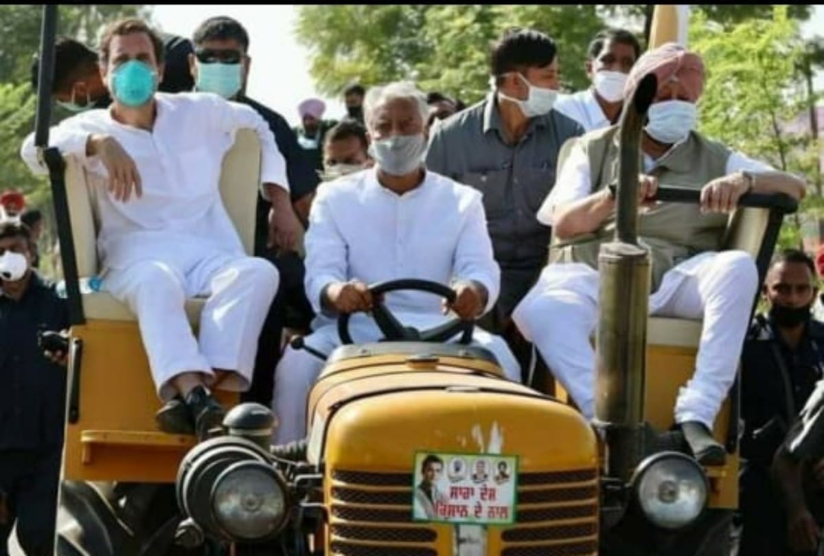 Smriti Irani ridiculed Congress leader Rahul Gandhi as a VIP kisan sits on sofa on tractor