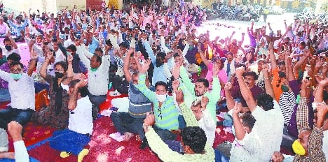 Power workers sit on strike, contract workers at sub-centers