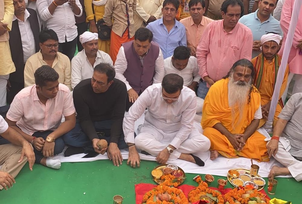 Bhoomi poojan for Ramleela in Ayodhya.