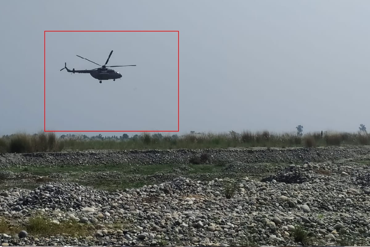 panic over the helicopter hovering in the mining zone, Mafia ran with their vehicles in Saharanpur