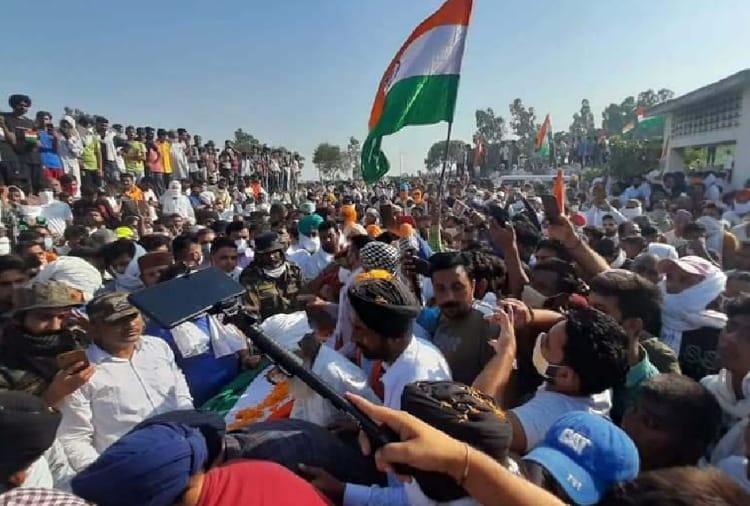 Last rites of Shaheed Jagmeet singh in Kurukshetra of Haryana