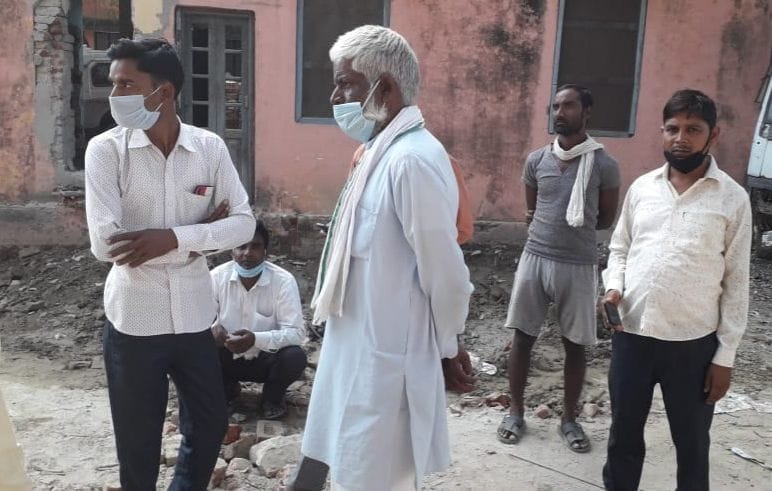 constructed bulding part collapse,  2 labour died