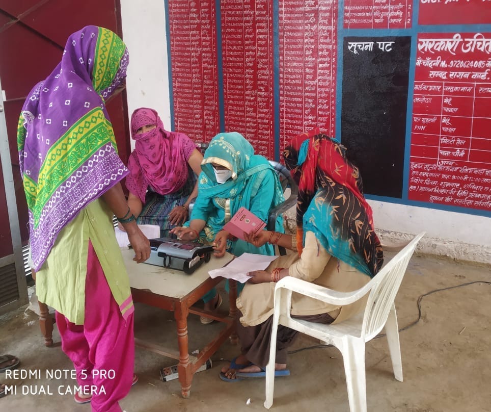 Distribution of food grains started to card holders