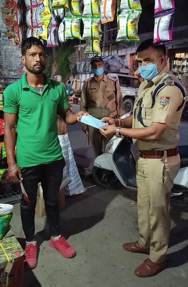 Masks are constantly being distributed by the police