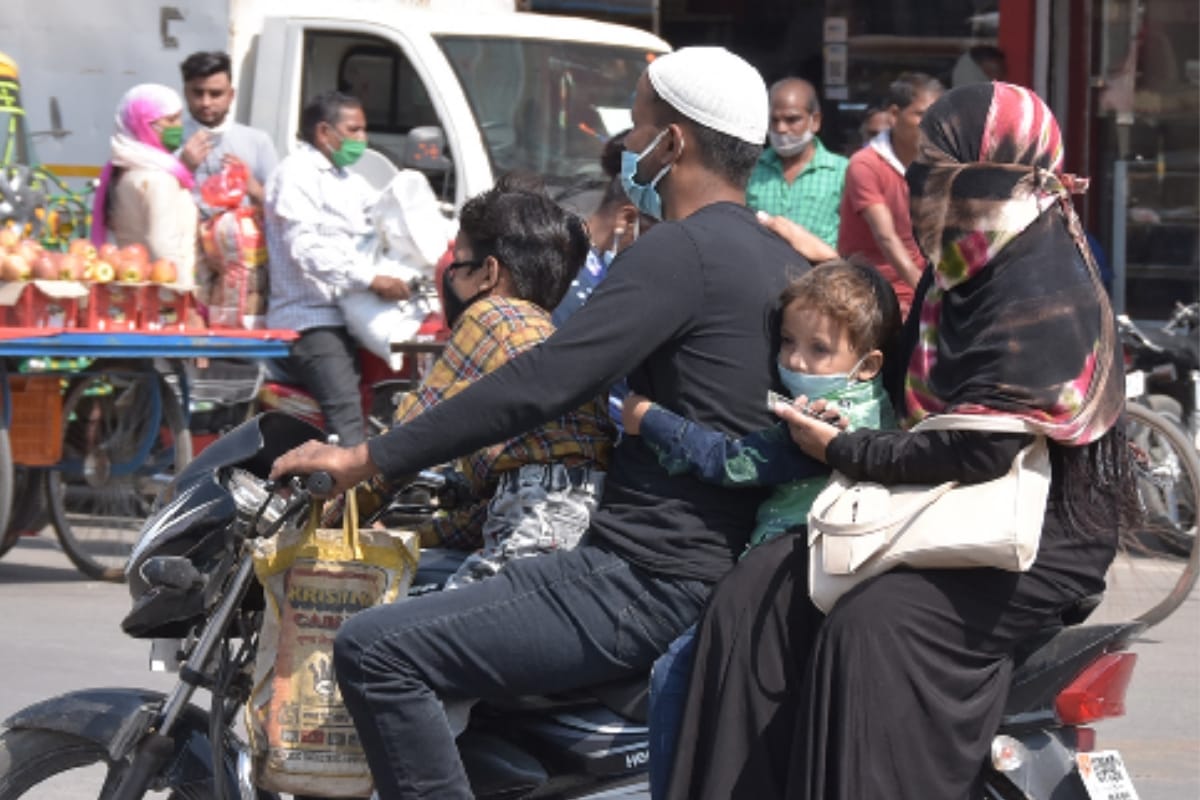 two-wheelers running without helmets  Four riders on a bike, triple riding is becoming a reason of accidents