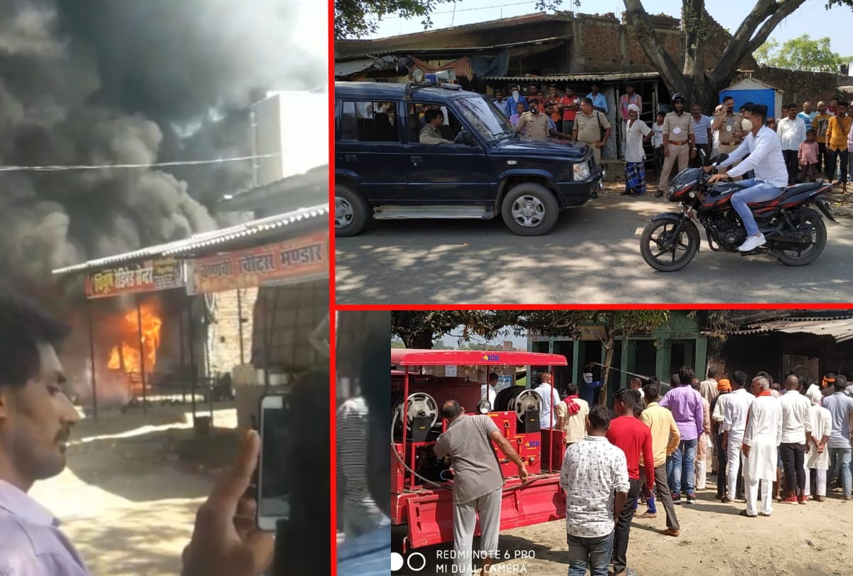 fire Shop due to short circuit in deoria