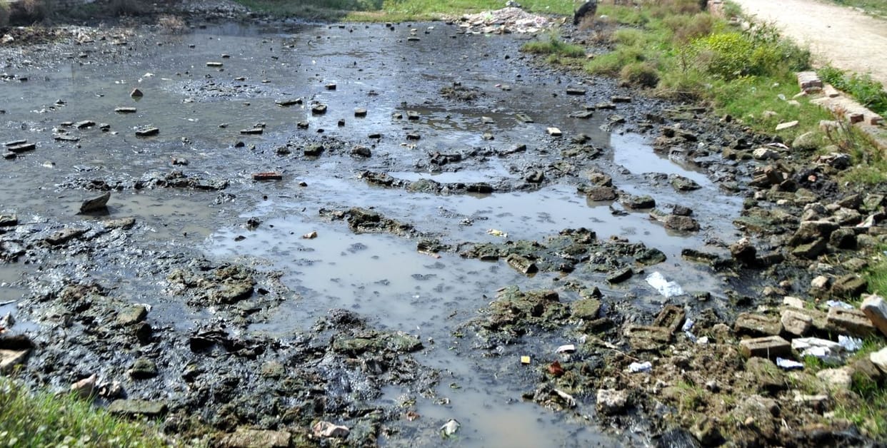 Waterlogging in mohallas, people disturbed by dirt