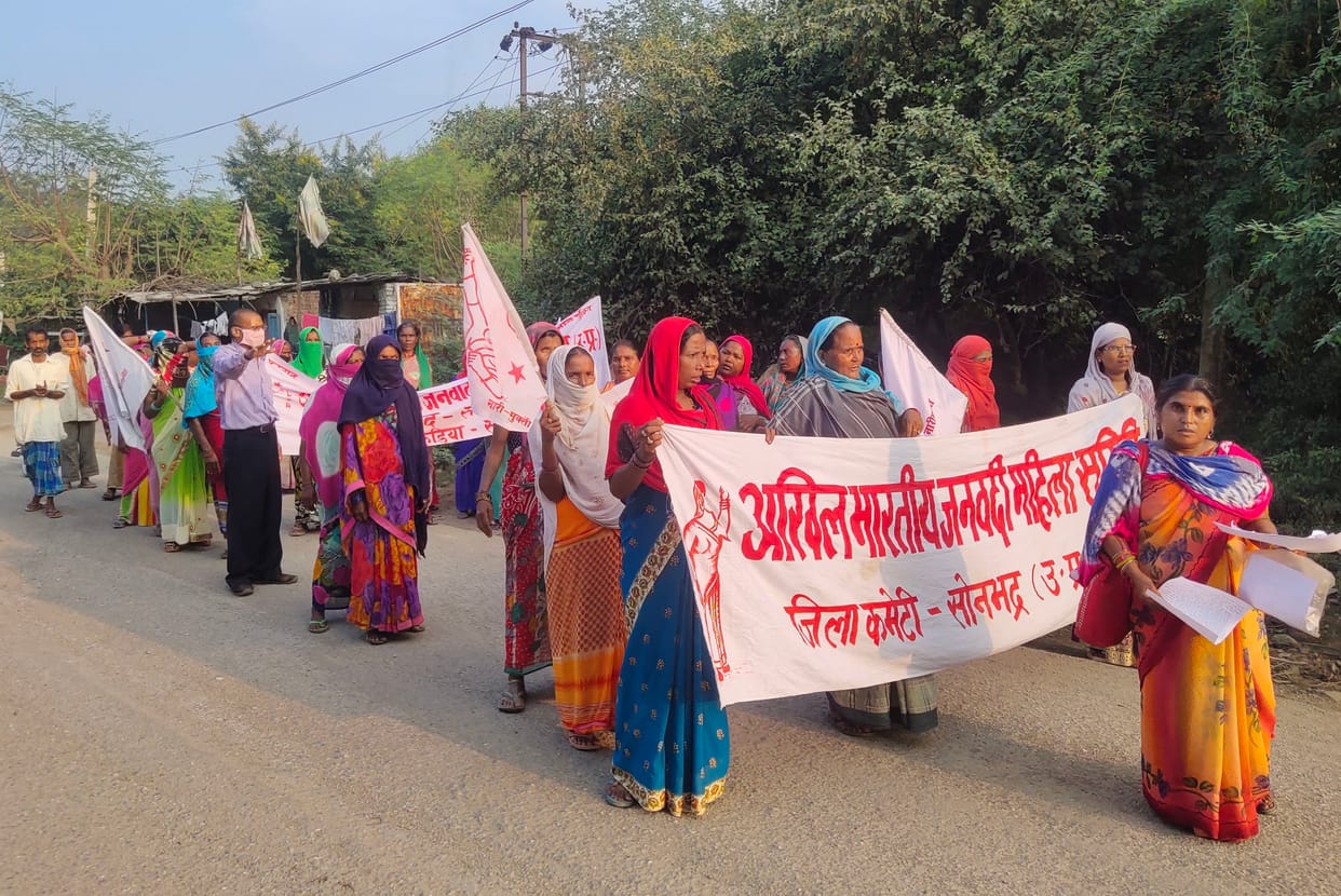 Women march for justice by taking foot march